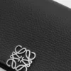Anagram business cardholder in pebble grained calfskin Black