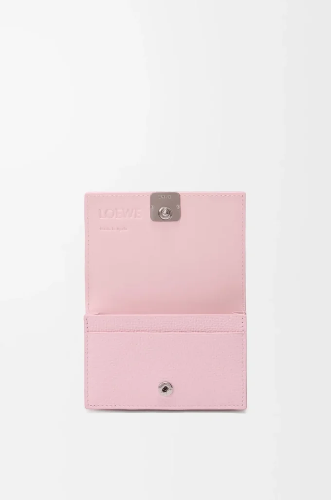 Anagram business cardholder in pebble grained calfskin Blossom Anagram business cardholder in pebble grained calfskin Blossom