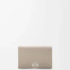 Anagram business cardholder in pebble grained calfskin Clay Anagram business cardholder in pebble grained calfskin Clay