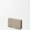 Anagram business cardholder in pebble grained calfskin Clay Anagram business cardholder in pebble grained calfskin Clay