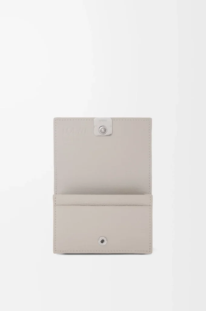 Anagram business cardholder in pebble grained calfskin Light Ghost Anagram business cardholder in pebble grained calfskin Light Ghost