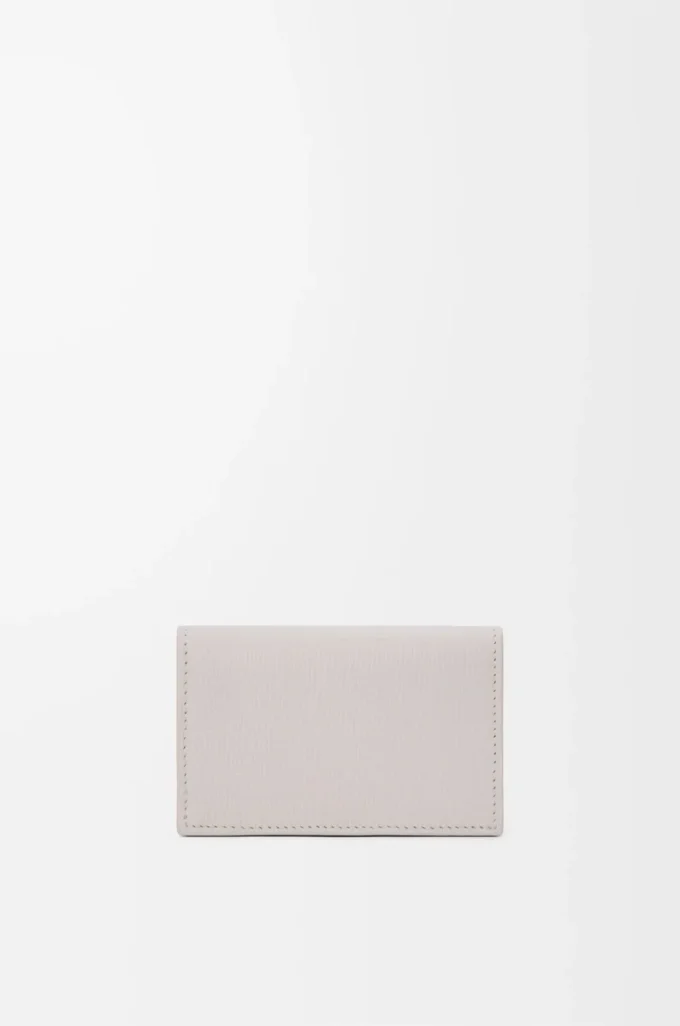 Anagram business cardholder in pebble grained calfskin Light Ghost Anagram business cardholder in pebble grained calfskin Light Ghost