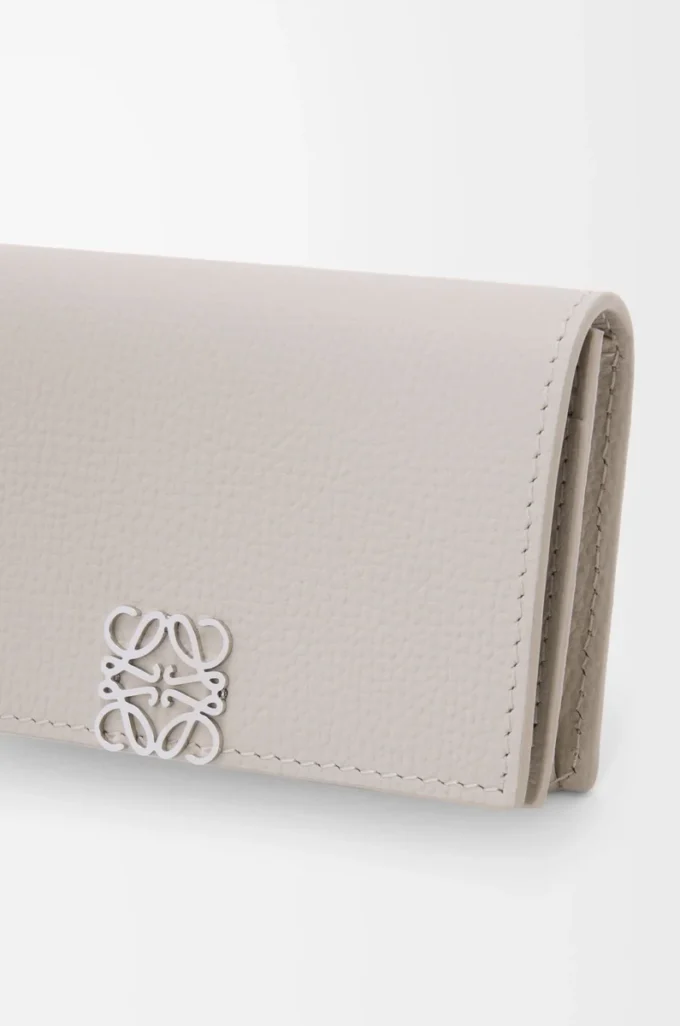 Anagram business cardholder in pebble grained calfskin Light Ghost Anagram business cardholder in pebble grained calfskin Light Ghost