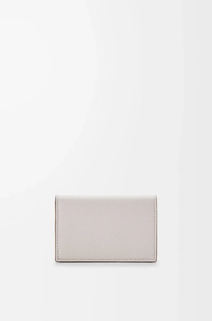 Anagram business cardholder in pebble grained calfskin Light Ghost Grey Anagram business cardholder in pebble grained calfskin Light Ghost Grey