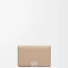 Anagram business cardholder in pebble grained calfskin Sand Anagram business cardholder in pebble grained calfskin Sand