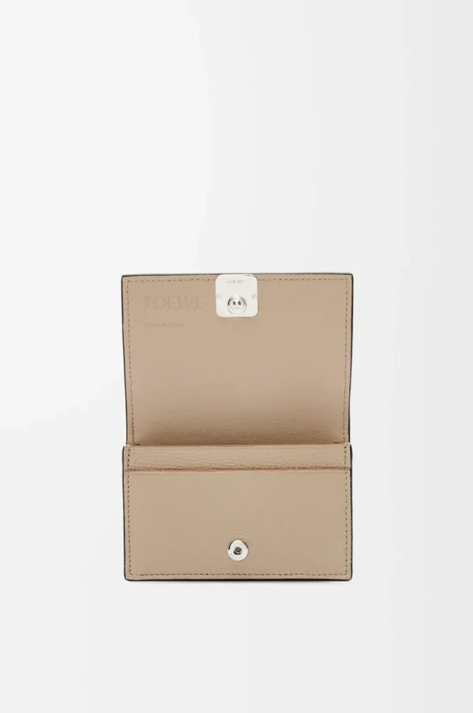 Anagram business cardholder in pebble grained calfskin Sand Anagram business cardholder in pebble grained calfskin Sand