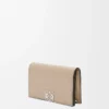 Anagram business cardholder in pebble grained calfskin Sand Anagram business cardholder in pebble grained calfskin Sand
