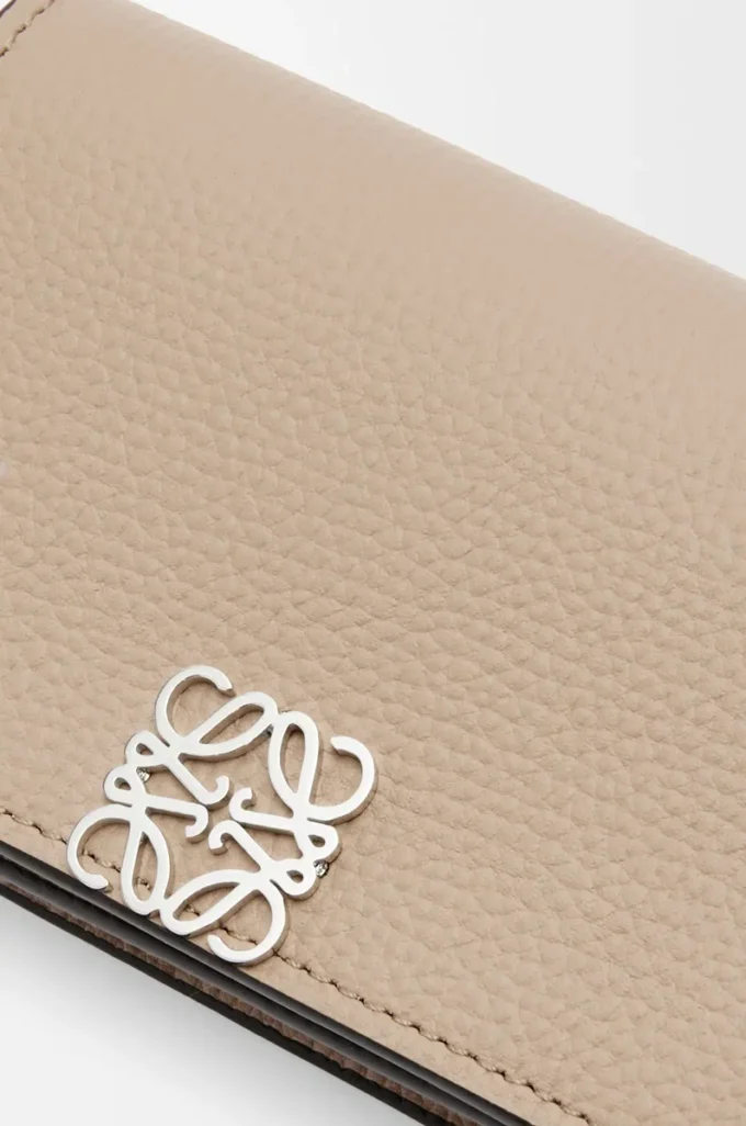 Anagram business cardholder in pebble grained calfskin Sand Anagram business cardholder in pebble grained calfskin Sand