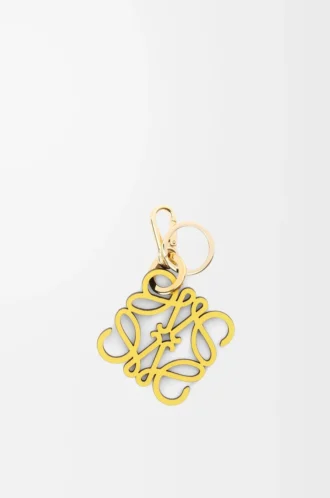 Anagram charm in calfskin Yellow/Gold