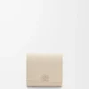 Anagram compact flap wallet in pebble grained calfskin Light Ghost Anagram compact flap wallet in pebble grained calfskin Light Ghost