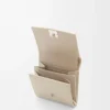 Anagram compact flap wallet in pebble grained calfskin Light Ghost Anagram compact flap wallet in pebble grained calfskin Light Ghost