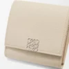 Anagram compact flap wallet in pebble grained calfskin Light Ghost Anagram compact flap wallet in pebble grained calfskin Light Ghost
