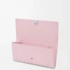Anagram continental wallet in pebble grained calfskin Blossom