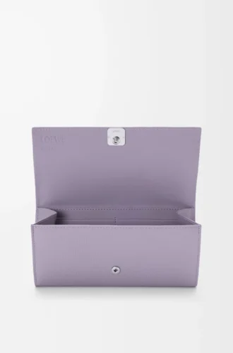 Anagram continental wallet in pebble grained calfskin Dirty Mauve