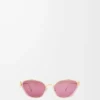 Anagram hexagonal sunglasses Burgundy
