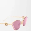 Anagram hexagonal sunglasses Burgundy