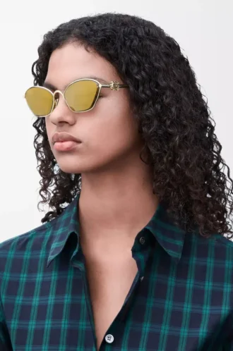 Anagram hexagonal sunglasses Gold
