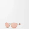 Anagram hexagonal sunglasses Rose Gold
