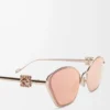 Anagram hexagonal sunglasses Rose Gold