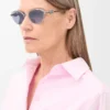 Anagram hexagonal sunglasses Solid Blue