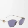 Anagram hexagonal sunglasses Solid Blue