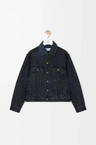 Anagram jacket in denim Black
