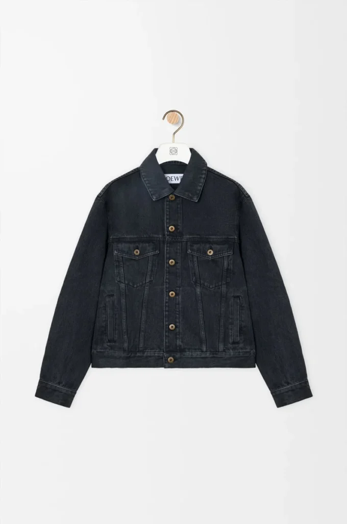 Anagram jacket in denim Black