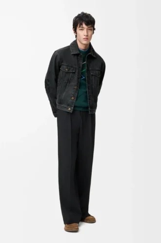 Anagram jacket in denim Black