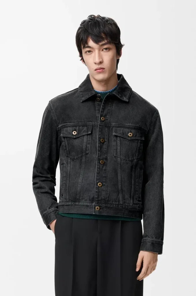 Anagram jacket in denim Black