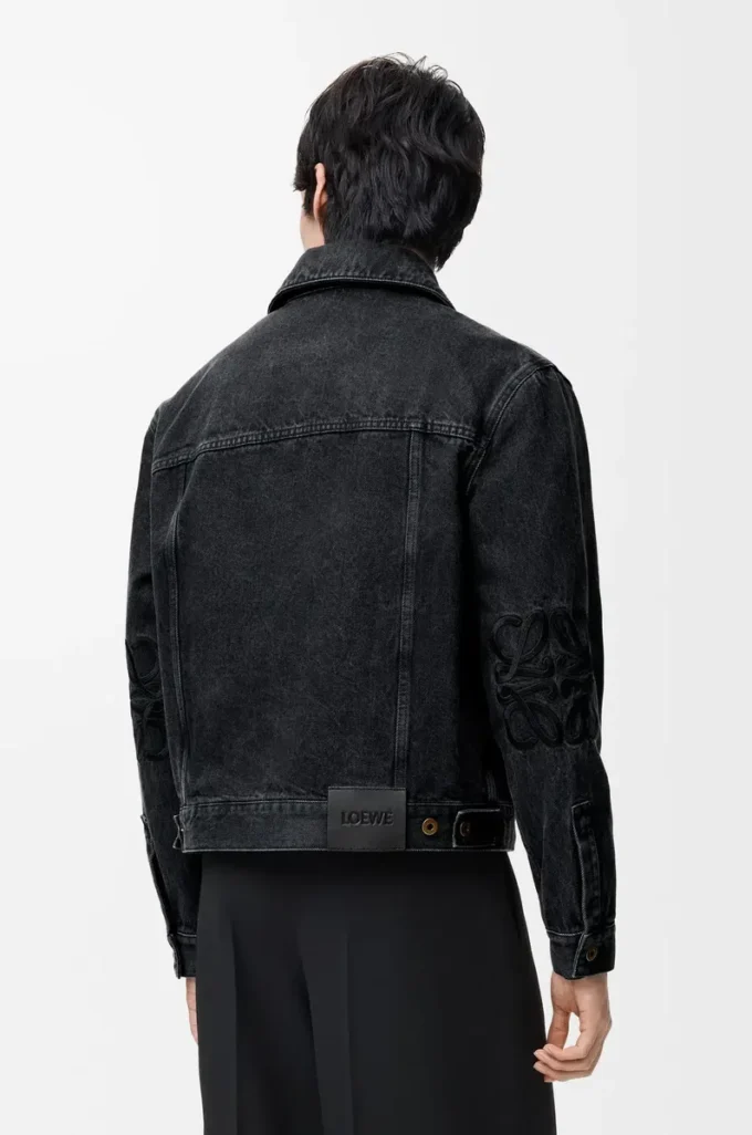 Anagram jacket in denim Black