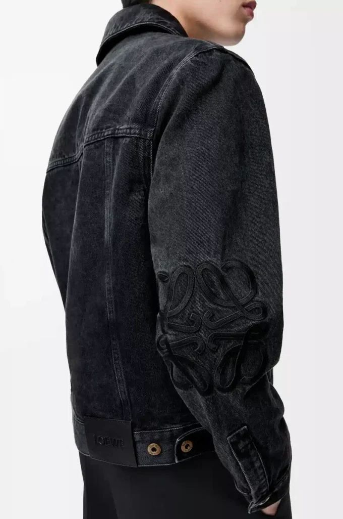 Anagram jacket in denim Black