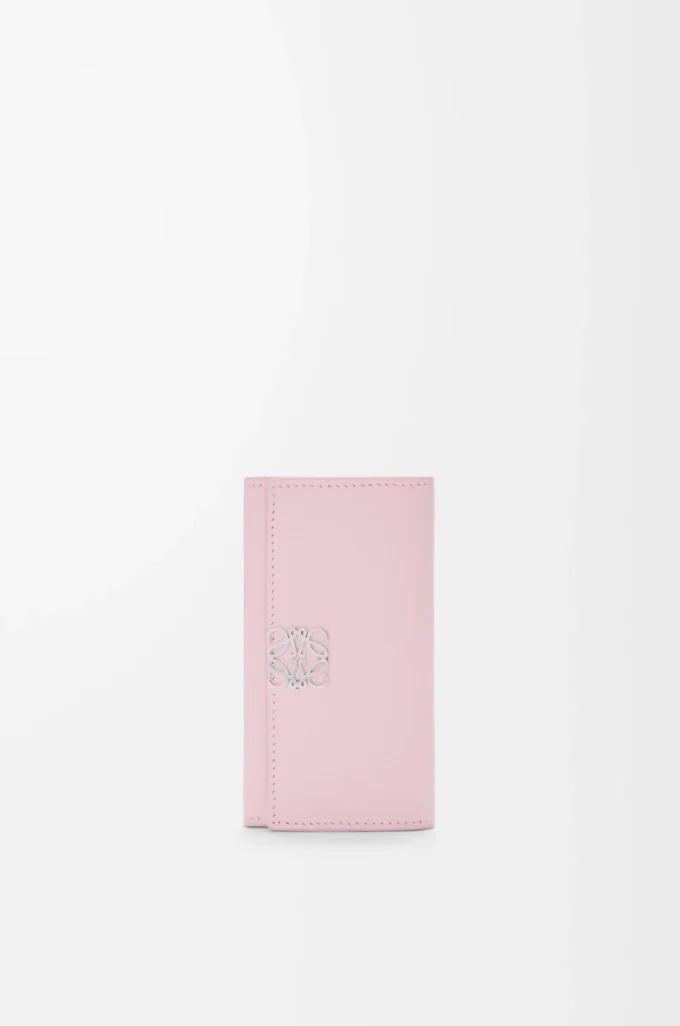 Anagram key case in pebble grained calfskin Blossom Anagram key case in pebble grained calfskin Blossom