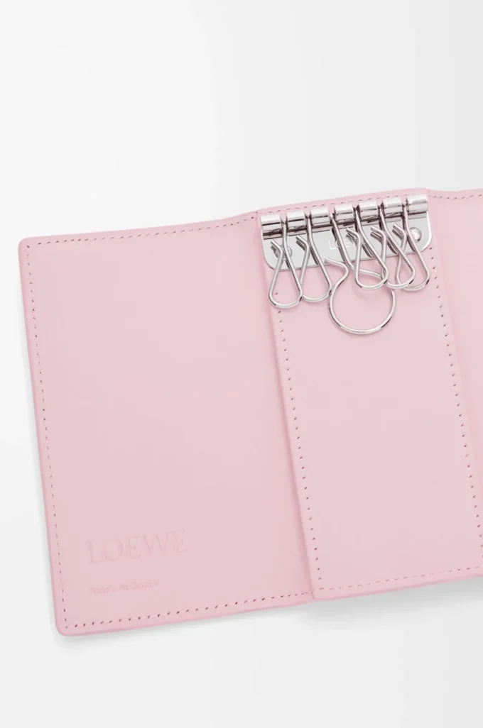Anagram key case in pebble grained calfskin Blossom Anagram key case in pebble grained calfskin Blossom
