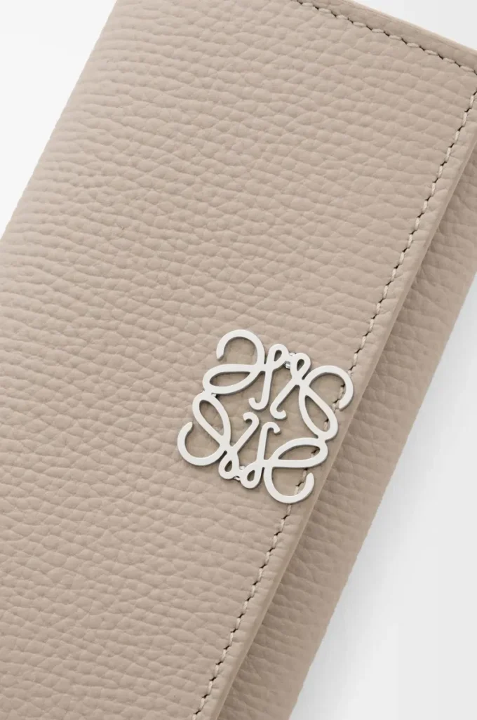 Anagram key case in pebble grained calfskin Clay Anagram key case in pebble grained calfskin Clay