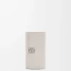 Anagram key case in pebble grained calfskin Light Ghost