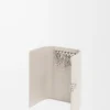 Anagram key case in pebble grained calfskin Light Ghost