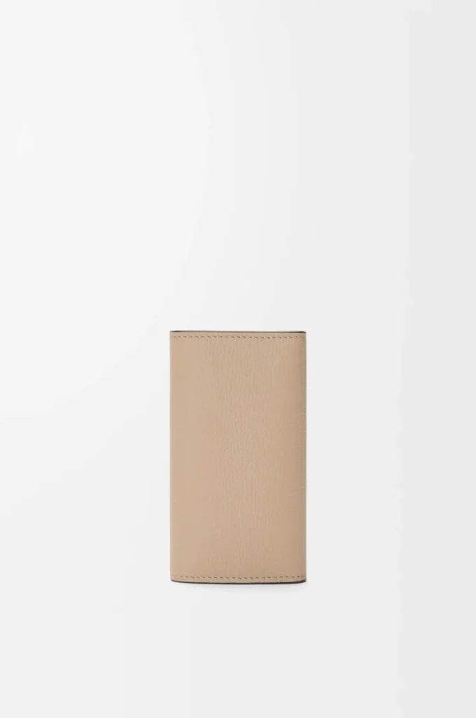Anagram key case in pebble grained calfskin Sand Anagram key case in pebble grained calfskin Sand
