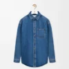 Anagram overshirt in denim Mid Blue Denim