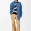 Anagram overshirt in denim Mid Blue Denim