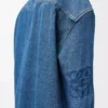 Anagram overshirt in denim Mid Blue Denim