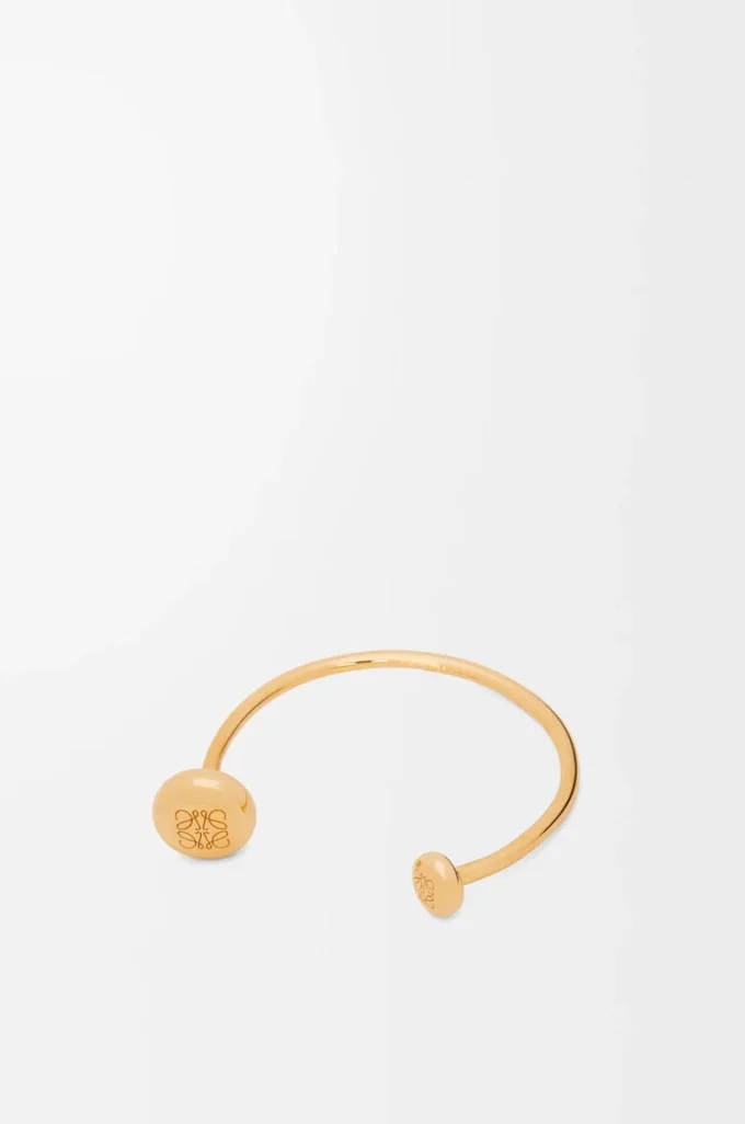 Anagram Pebble cuff in sterling silver Gold Anagram Pebble cuff in sterling silver Gold