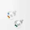 Anagram Pebble earrings in sterling silver and crystals Silver/Green Anagram Pebble earrings in sterling silver and crystals Silver/Green