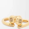 Anagram Pebble mini hoop earrings in sterling silver Gold Anagram Pebble mini hoop earrings in sterling silver Gold
