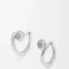 Anagram Pebble mini hoop earrings in sterling silver Silver Anagram Pebble mini hoop earrings in sterling silver Silver