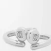 Anagram Pebble mini hoop earrings in sterling silver Silver Anagram Pebble mini hoop earrings in sterling silver Silver