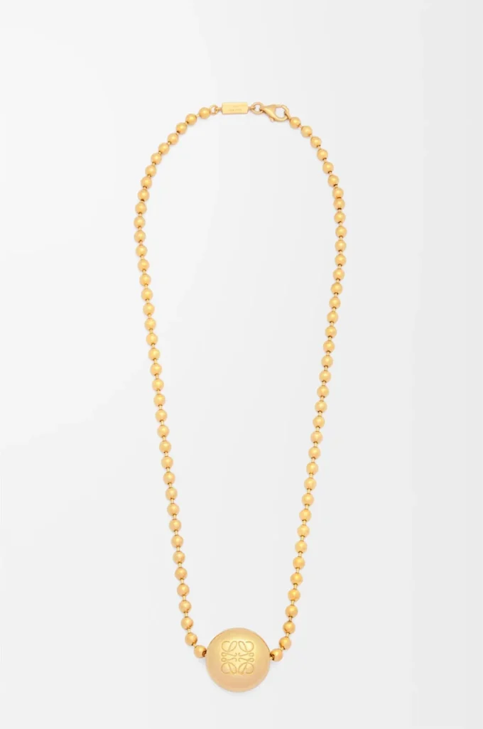 Anagram Pebble necklace in sterling silver and crystals Gold/Multicolor Anagram Pebble necklace in sterling silver and crystals Gold/Multicolor
