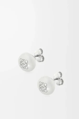 Anagram Pebble stud earrings in sterling silver Silver