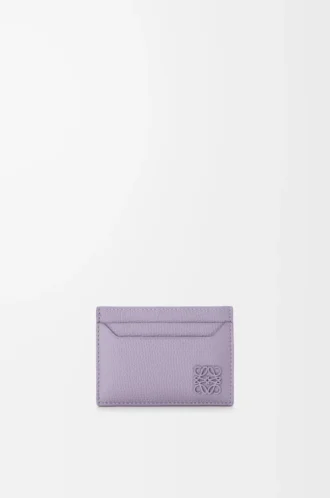 Anagram plain cardholder in pebble grained calfskin Dirty Mauve