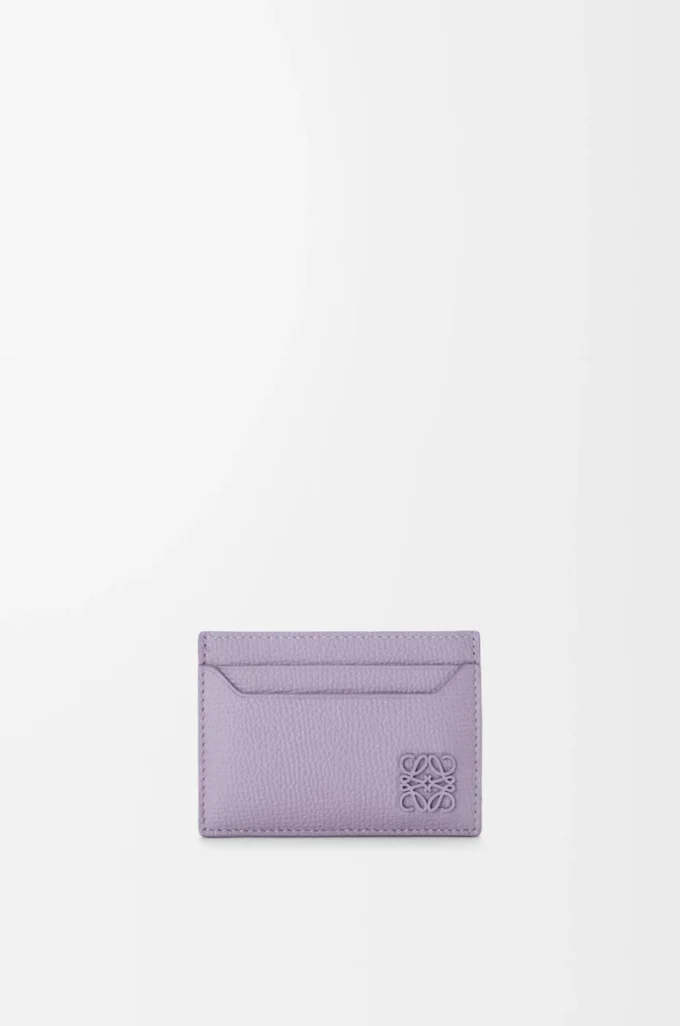 Anagram plain cardholder in pebble grained calfskin Dirty Mauve Anagram plain cardholder in pebble grained calfskin Dirty Mauve