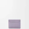 Anagram plain cardholder in pebble grained calfskin Dirty Mauve Anagram plain cardholder in pebble grained calfskin Dirty Mauve